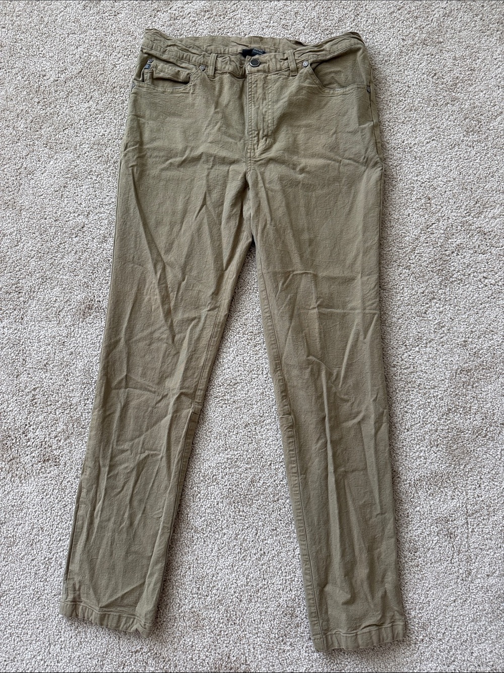 Free Fly Outdoor Khaki Green Straight Leg Pants